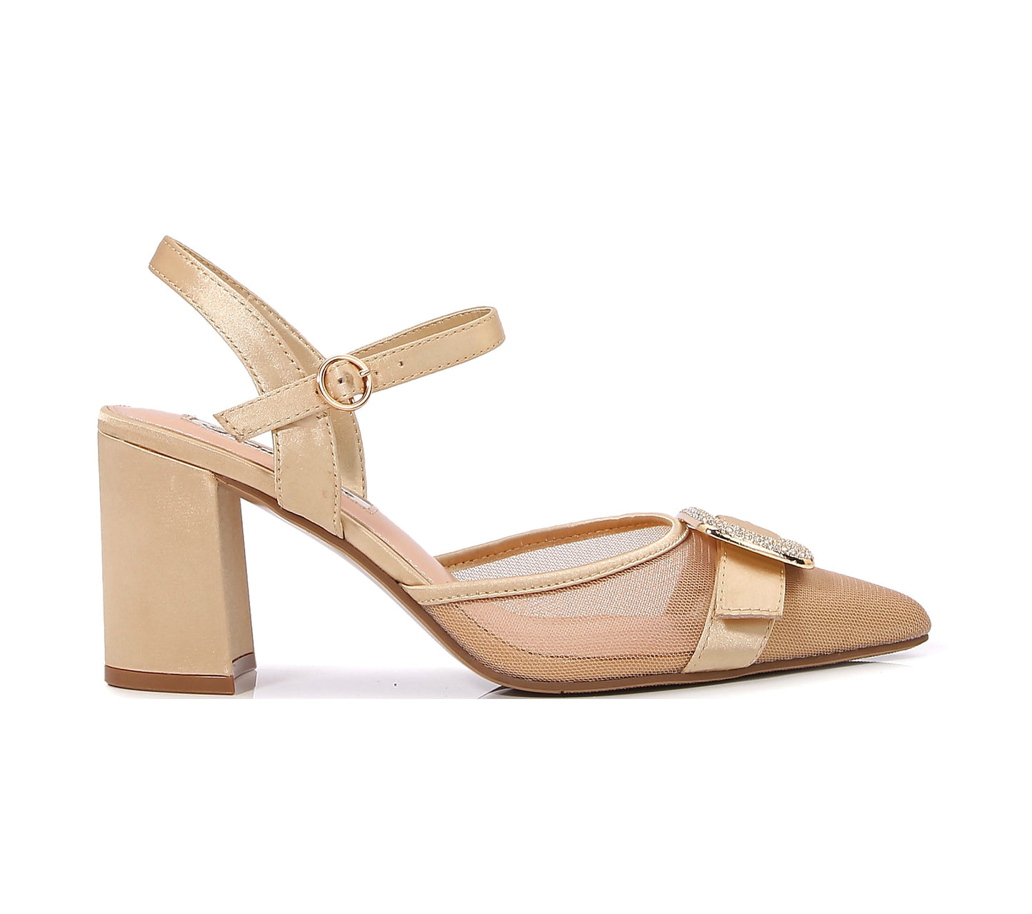 BIANCA GOLD SLING BACK PUMP