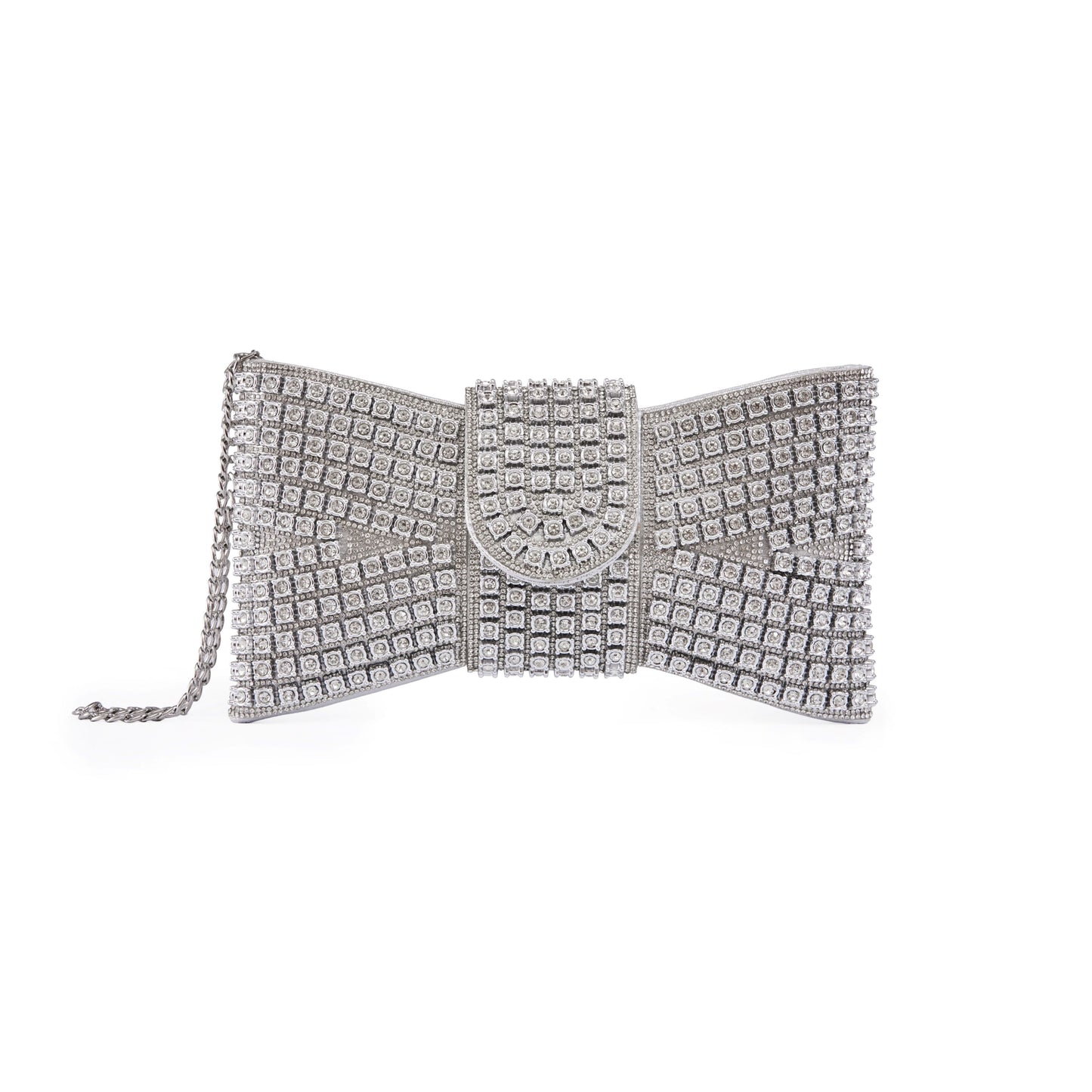 IVY SILVER CLUTCH HANDBAG