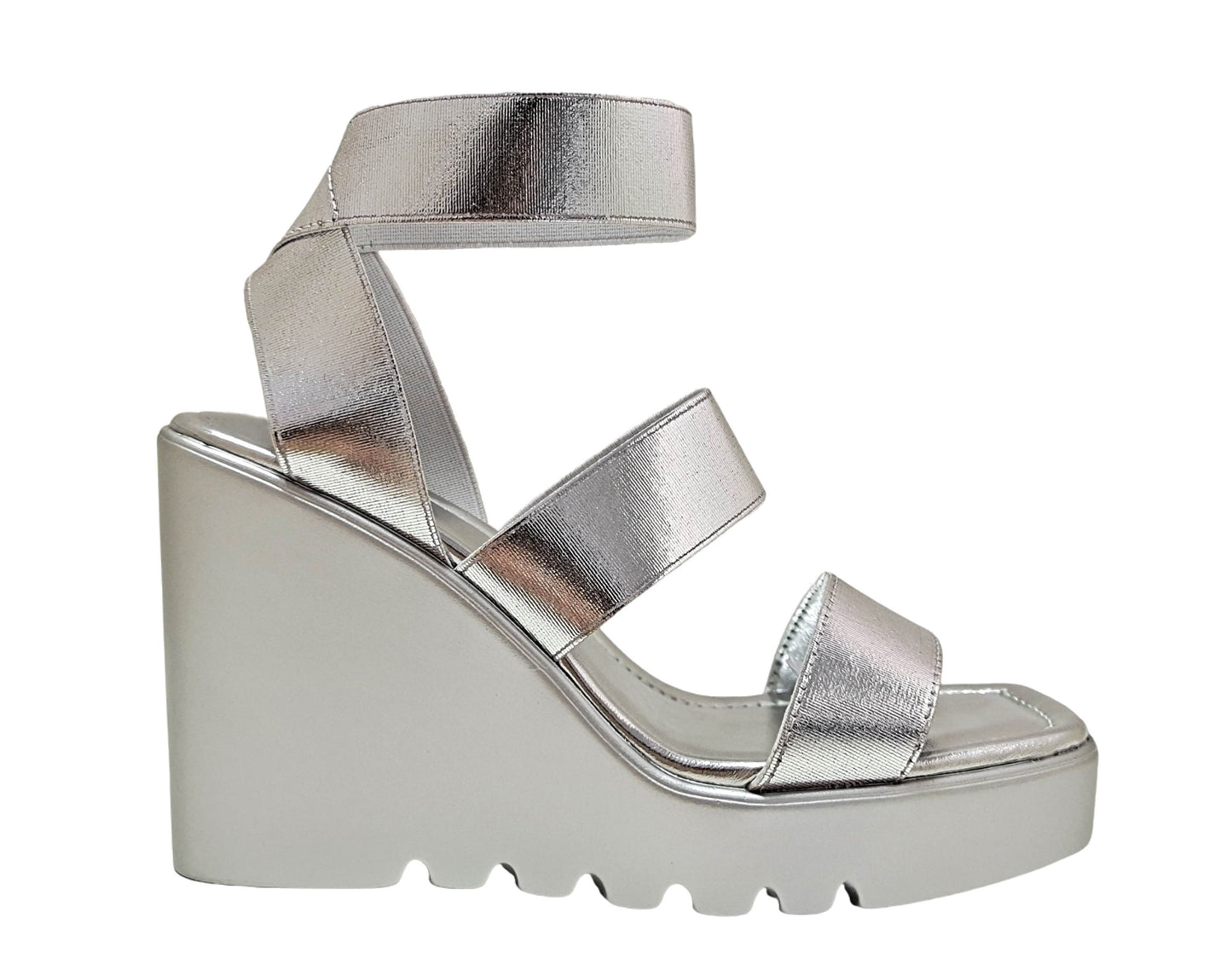 PAIGE SILVER WEDGE