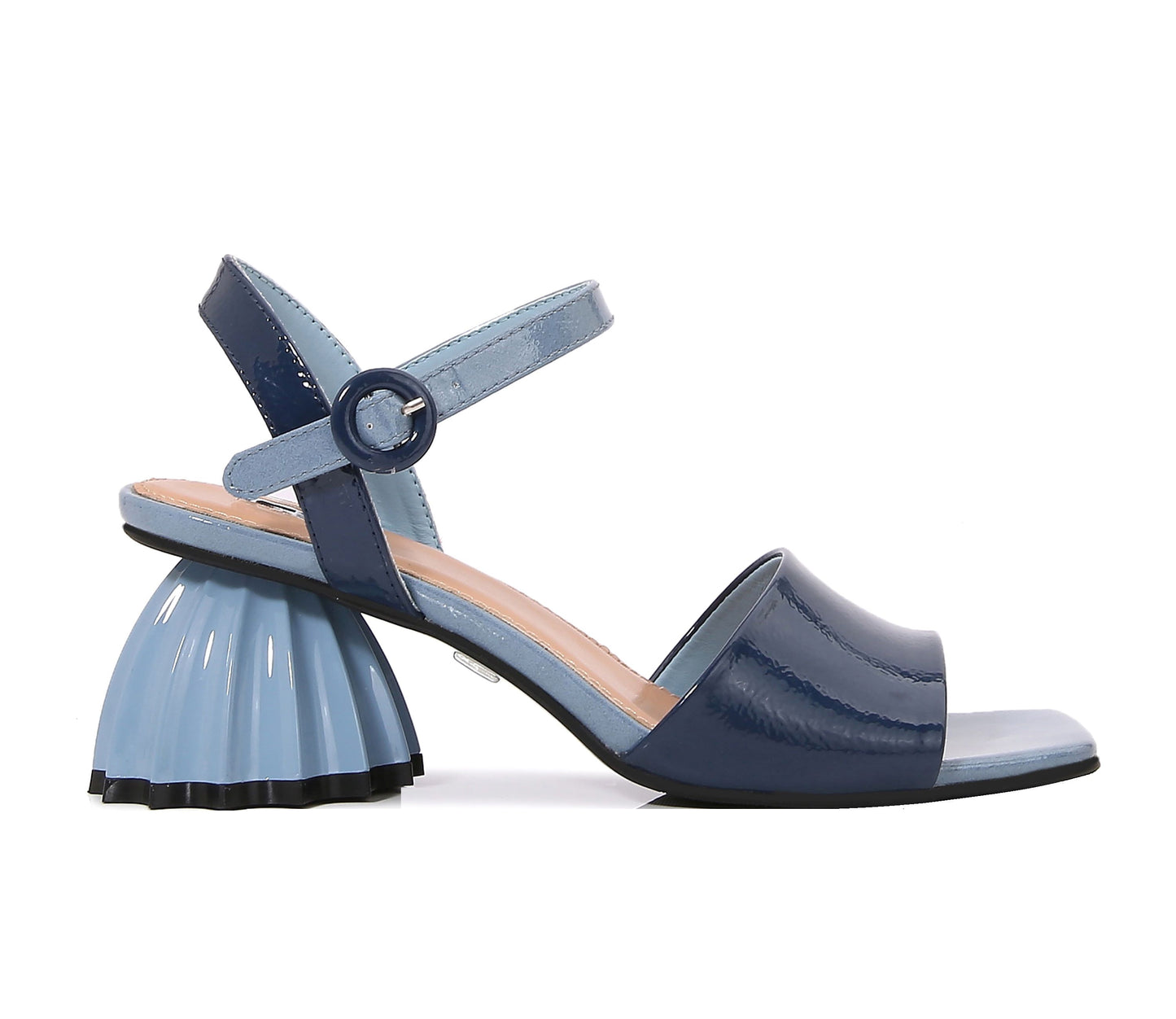 SEASHELL BLUE BLOCK HEEL
