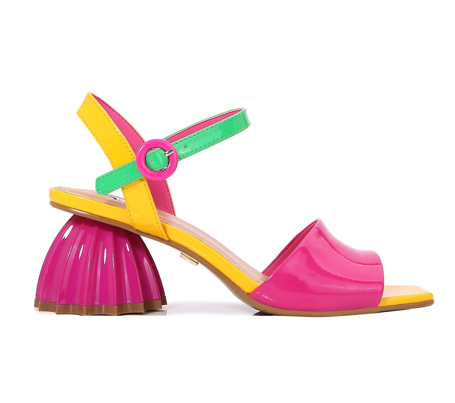 SEASHELL FUCHSIA BLOCK HEEL