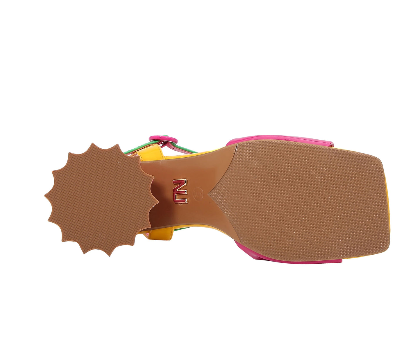 SEASHELL FUCHSIA BLOCK HEEL