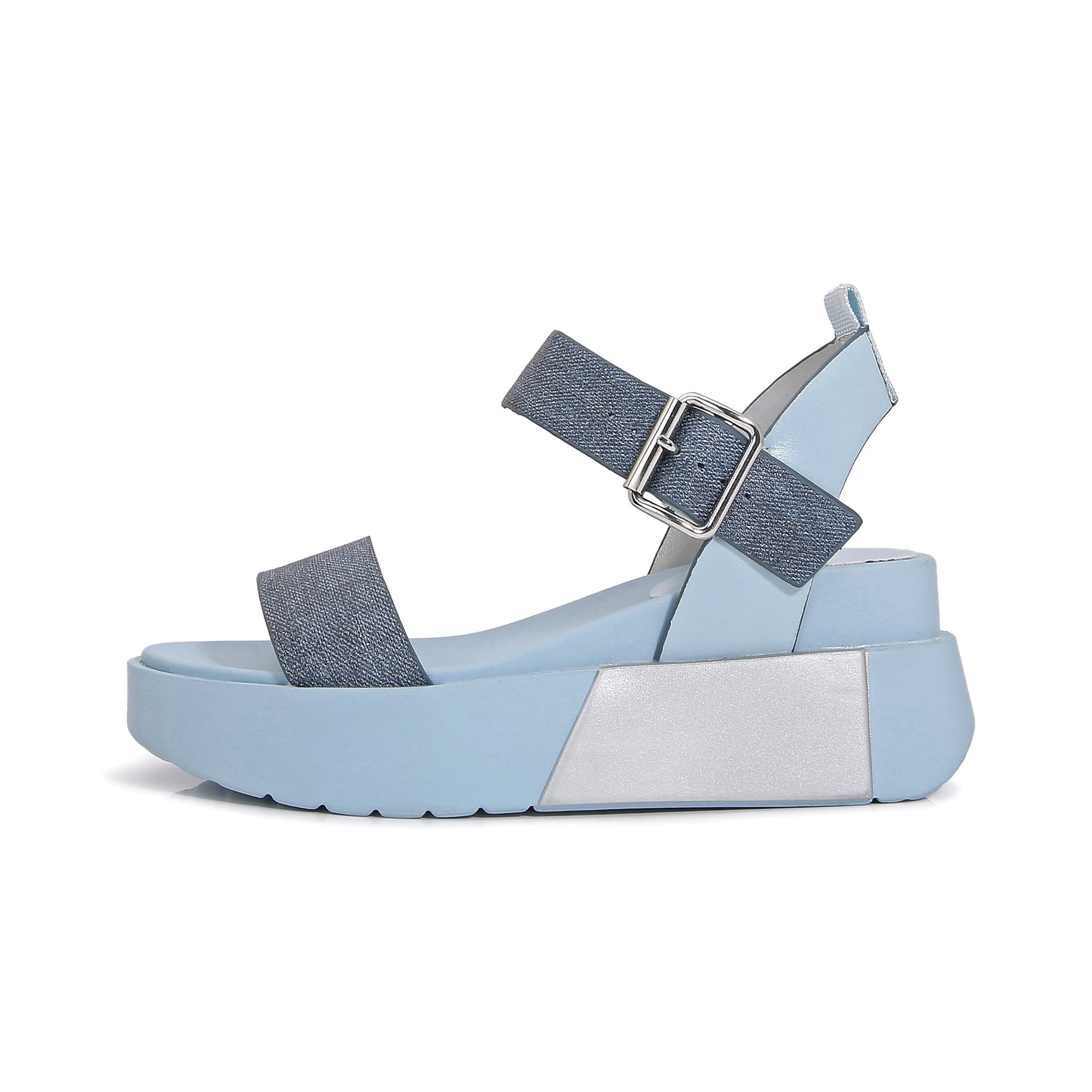 WONDER BLUE DENIM WEDGE