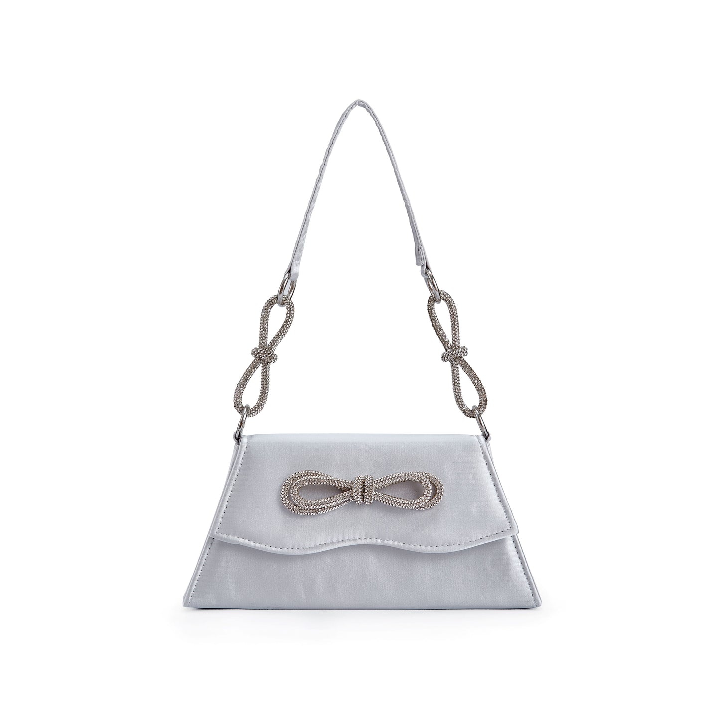 AMY SILVER SHOULDER HANDBAG