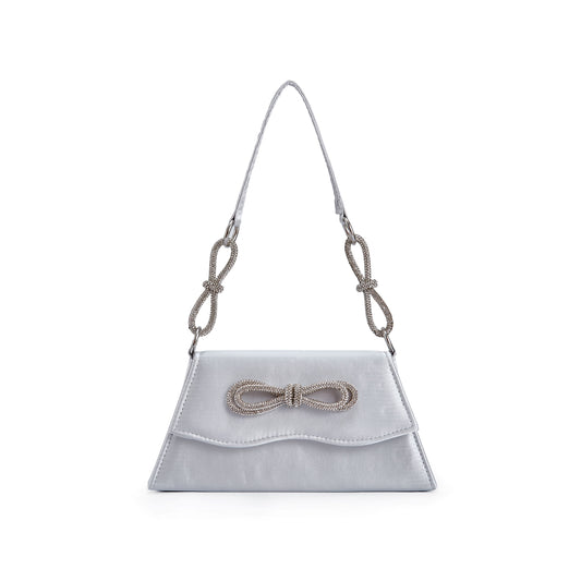 AMY SILVER SHOULDER HANDBAG