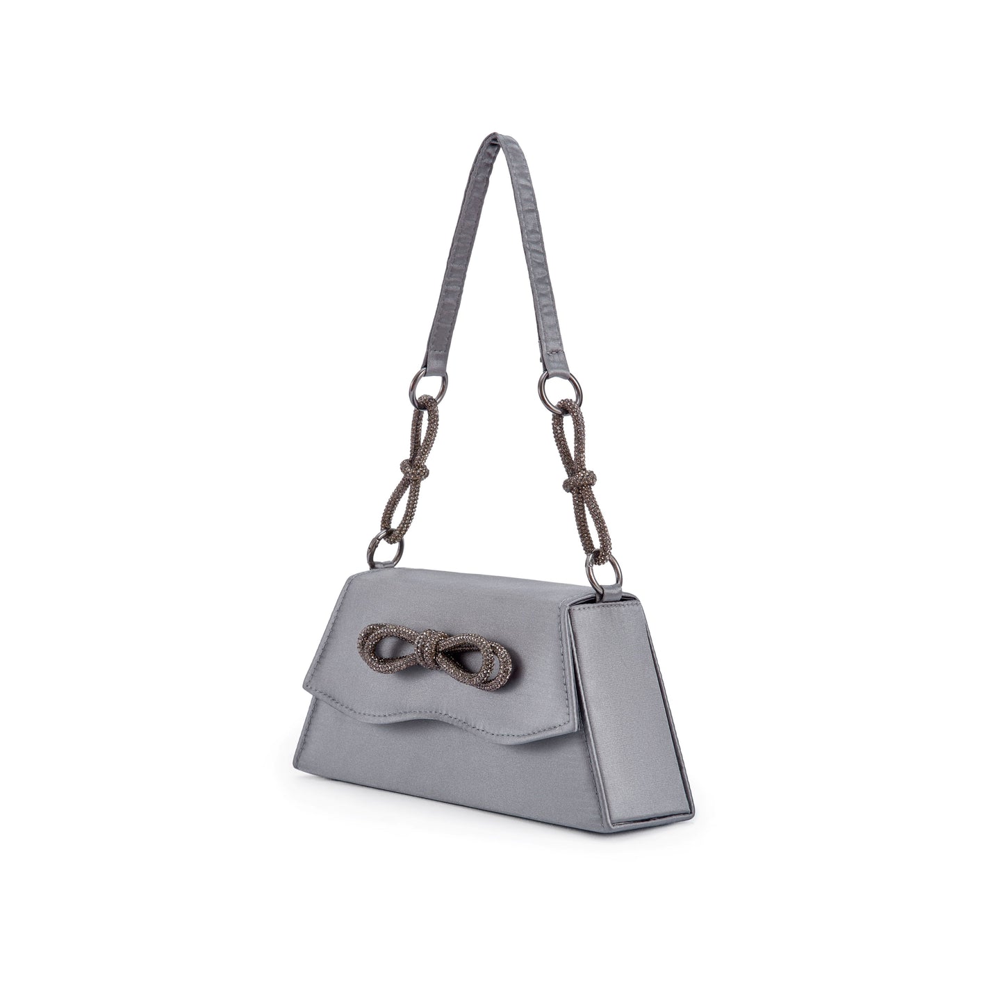 AMY PEWTER SHOULDER HANDBAG