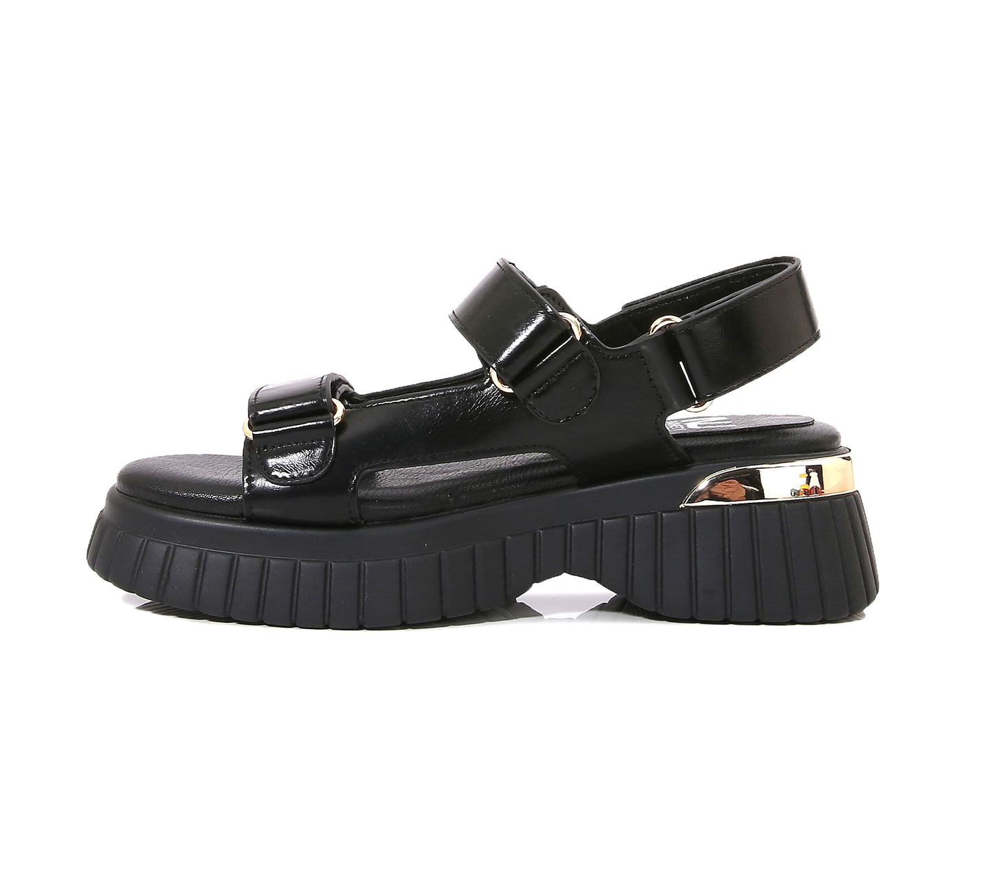 BAYSIDE BLACK PLATFORM SANDAL