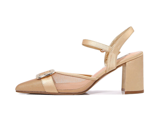 BIANCA GOLD SLING BACK PUMP