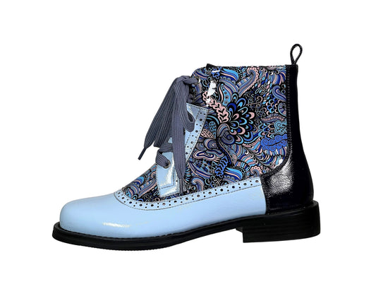 CHELSA BLUE LACE PAISLEY BOOTIE (NEW ARRIVAL)