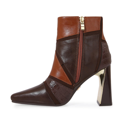 FEEBEE MULTI BROWN BOOTIE