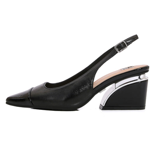 HAZEL BLACK SLING BACK PUMP