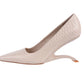 INTENSE IVORY SNK HEEL PUMP (NEW ARRIVAL)