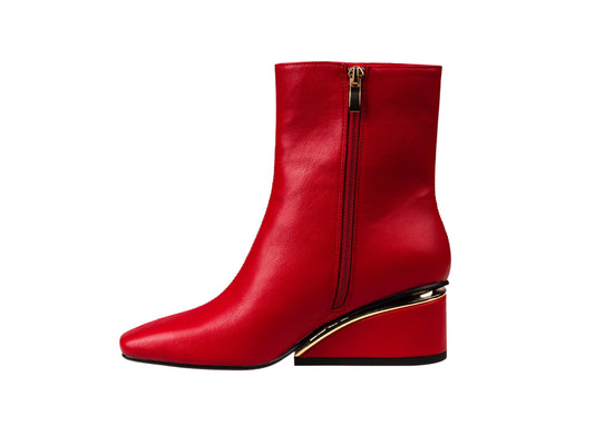 MONA RED WEDGE BOOTIE (NEW ARRIVAL)