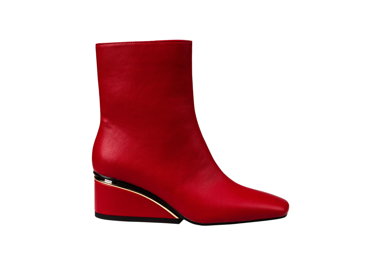 MONA RED WEDGE BOOTIE (NEW ARRIVAL)