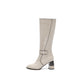 RANDI BEIGE PATENT BOOT