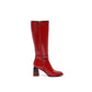 RANDI RED PATENT BOOT