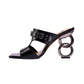 EMBLLISHED BLACK SLIDE HEEL (NEW ARRIVAL)