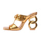 EMBELLISHED GOLD SLIDE HEEL (NEW ARRIVAL)