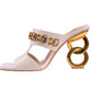 EMBELLISHED IVORY SLIDE HEEL (NEW ARRIVAL)